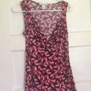 White House Black Market Sleeveless Floral Top